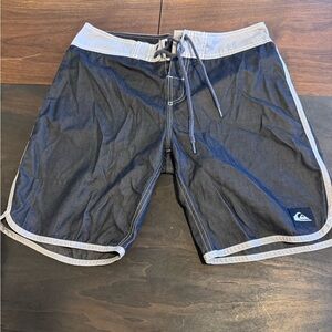 Quiksilver Black and Gray Board Shorts